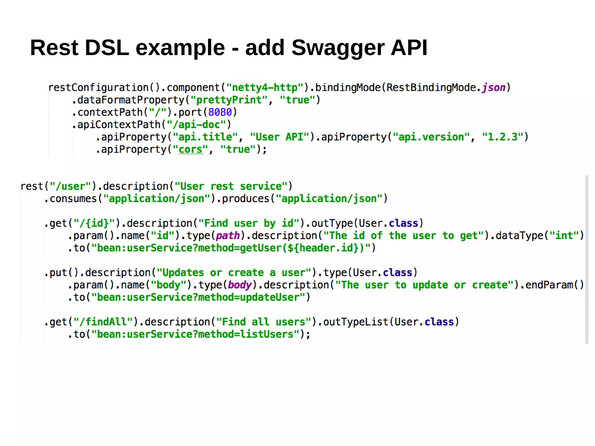 Rest DSL example - add Swagger API
 