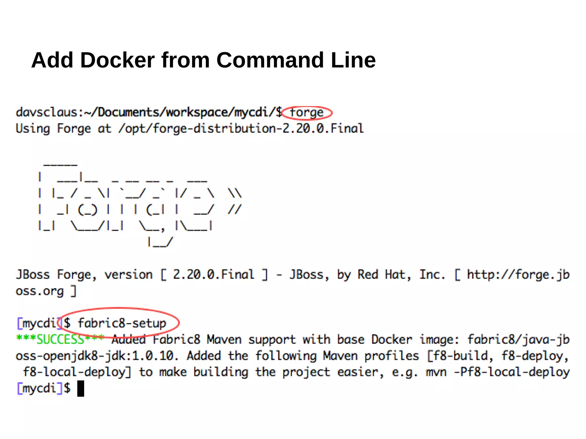 Add Docker from Command Line
 