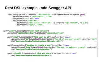 Rest DSL example - add Swagger API
 