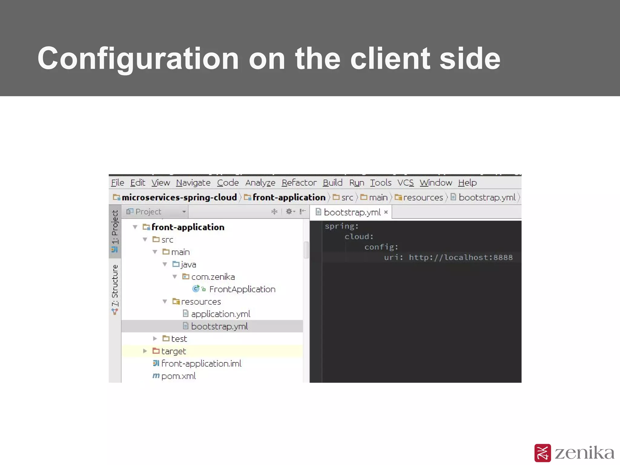 Configuration on the client side
 