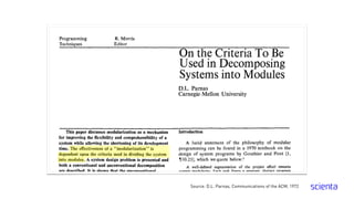 Source: D.L. Parnas, Communications of the ACM, 1972
 