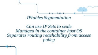 In Search of Segmentation
Ops
Dev
Datacenters
AD/LDAP Roles
VLAN Networks
Hypervisor
IPtables
Docker Links
AWS Accounts
IA...