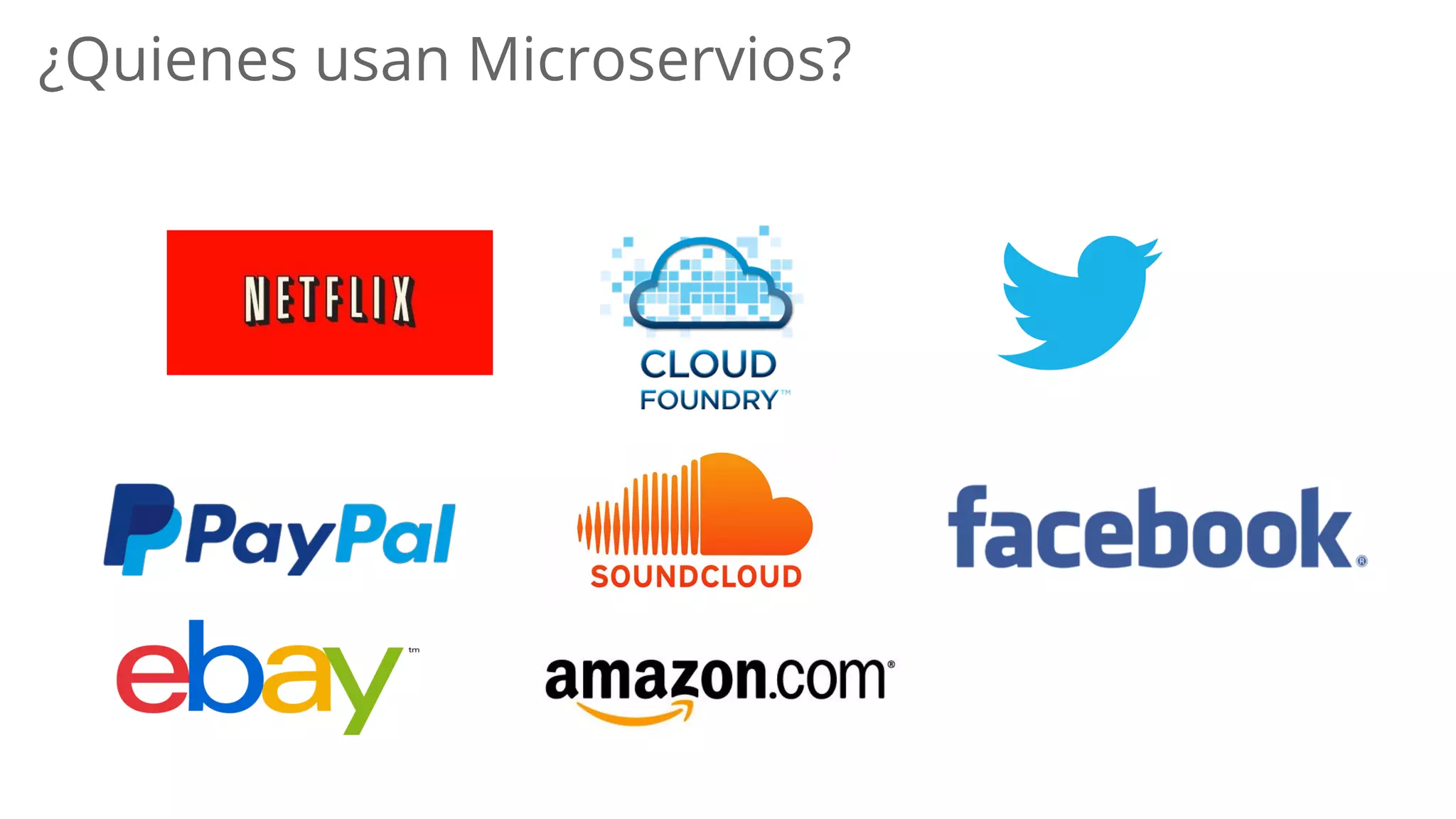 ¿Quienes usan Microservios?
 