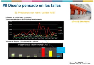 #8 Diseño pensado en las fallas
circuit breakers
Ej. Problemas con robot “validar IMSI”
 