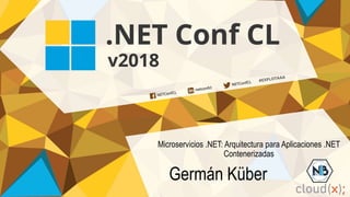 Germán Küber
Microservicios .NET: Arquitectura para Aplicaciones .NET
Contenerizadas
 