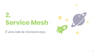 2.
Service Mesh
É uma rede de microsserviços.
13
 