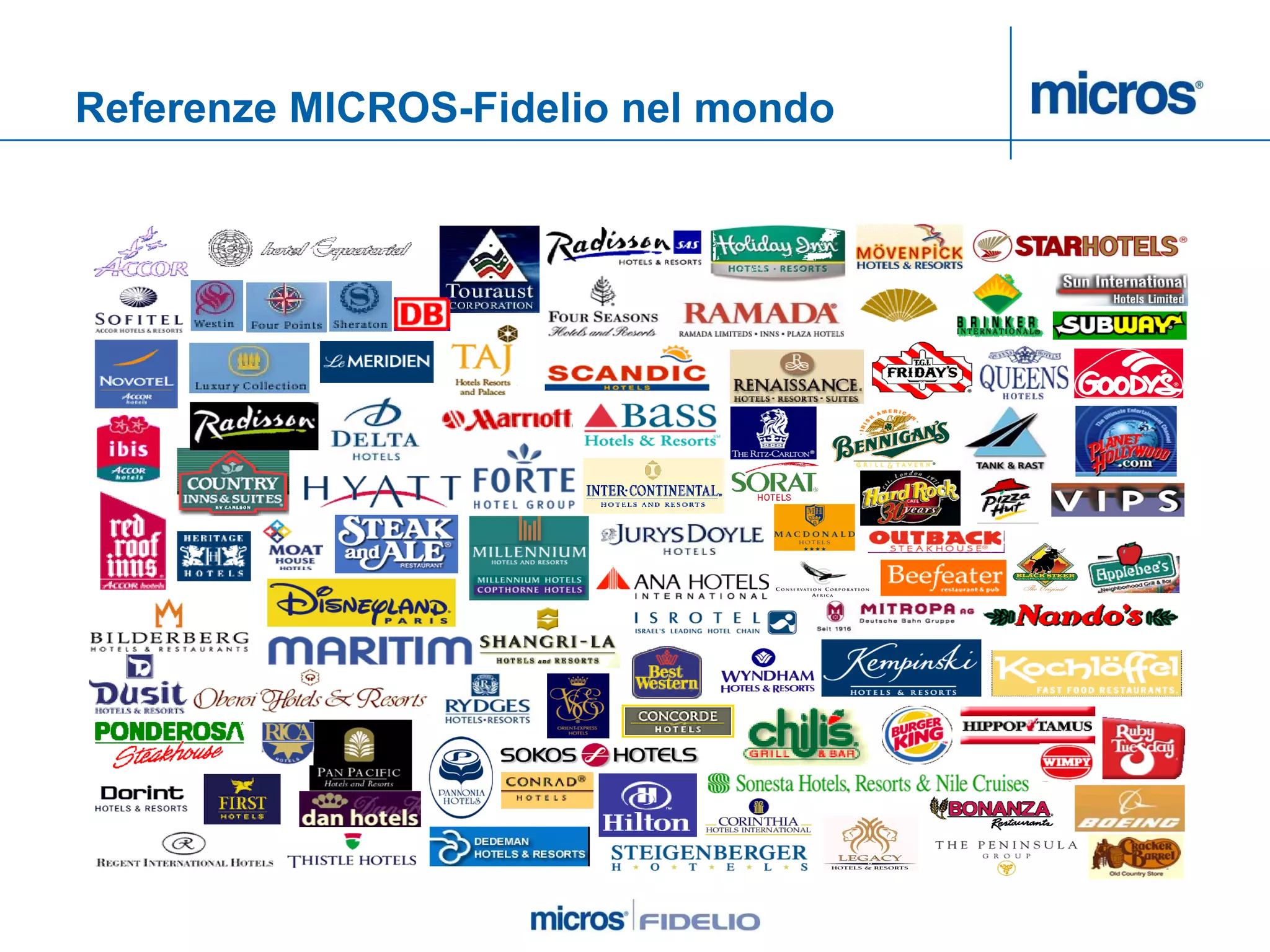 Referenze MICROS-Fidelio nel mondo 