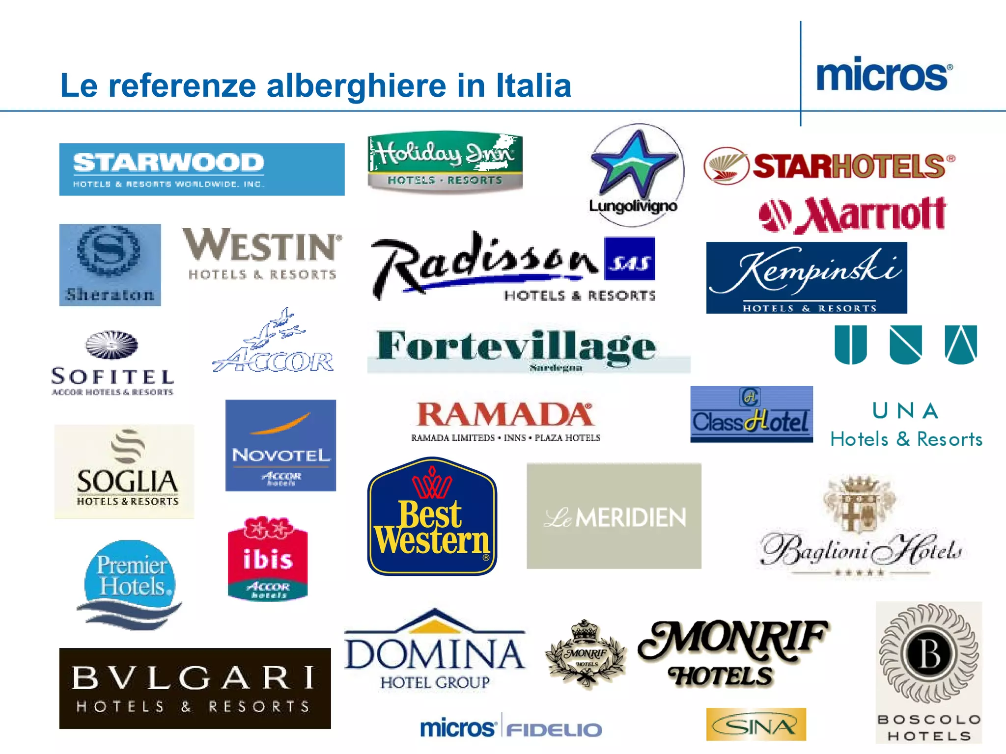 Le referenze alberghiere in Italia 