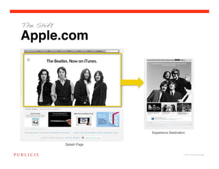 The Shift

Apple.com




                           Experience Destination


            Splash Page

                                                © 2010 Publicis Canada!
 