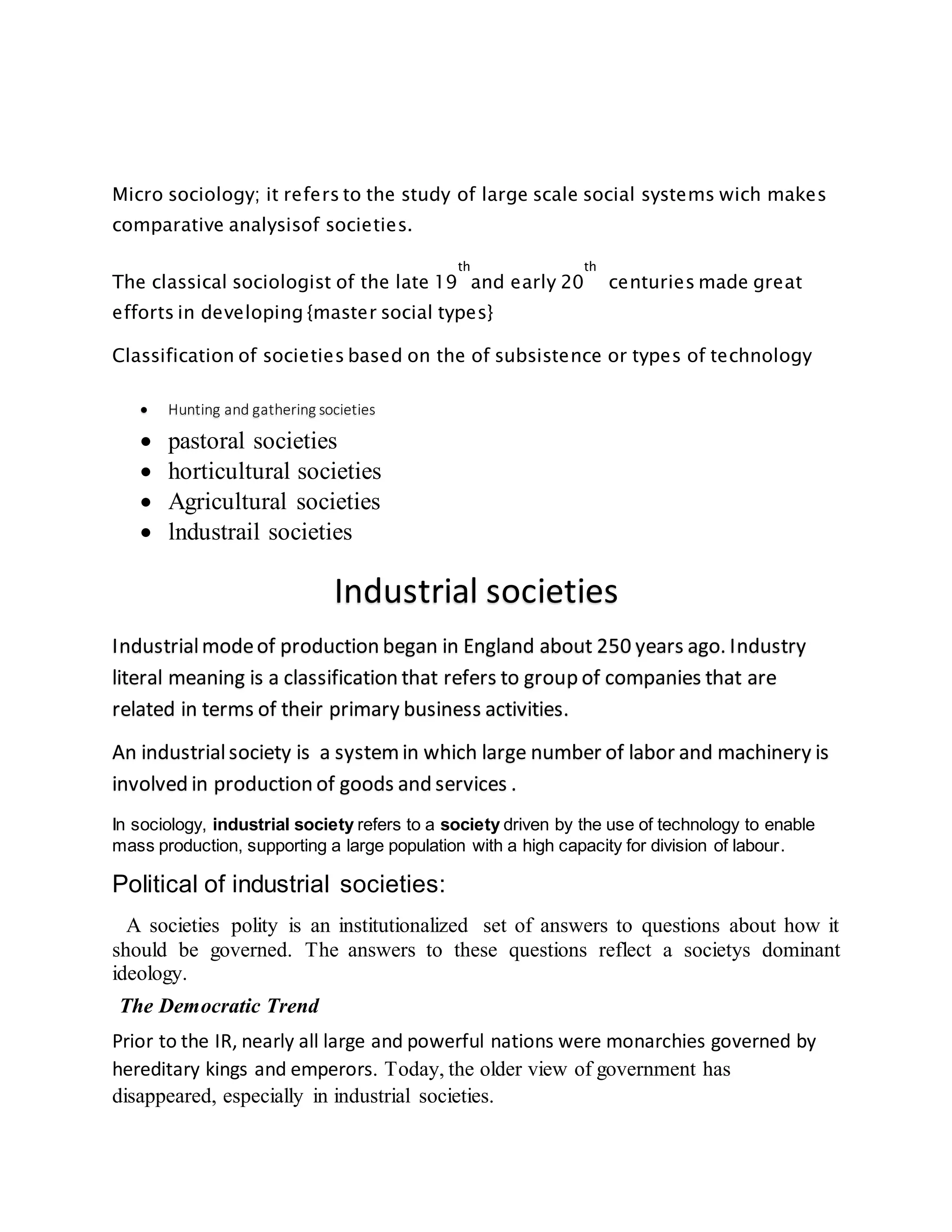 Micro sociology | DOCX