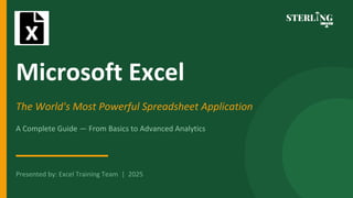 Microsoft Excel Training for Data Analysis and Reporting | PDF