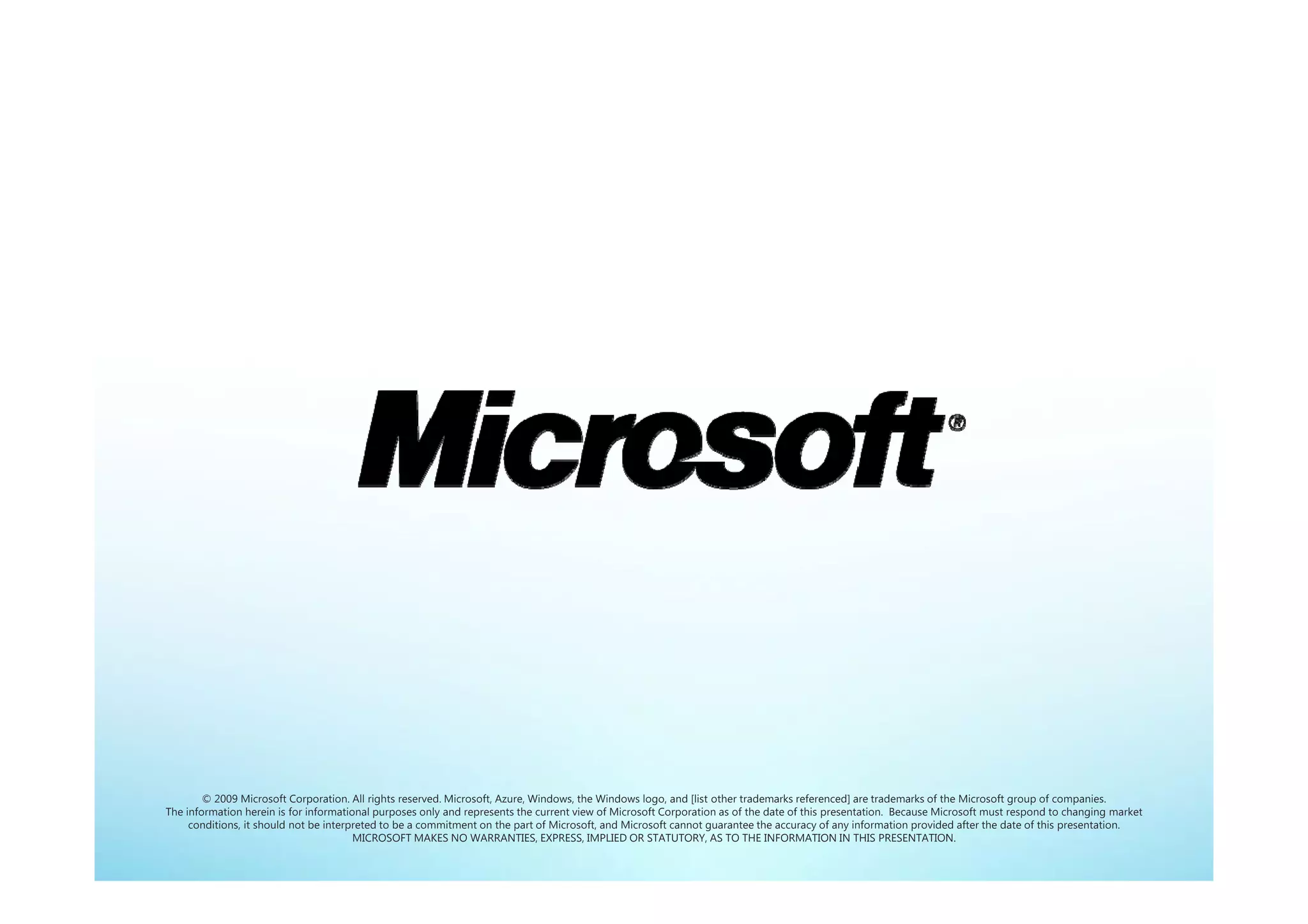 Microsoft PaaS Cloud Windows Azure Platform