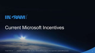 Proprietary information of Ingram Micro Inc. — Do not distribute or duplicate without Ingram Micro's express written permission.© Ingram Micro Inc.
3
Current Microsoft Incentives
 