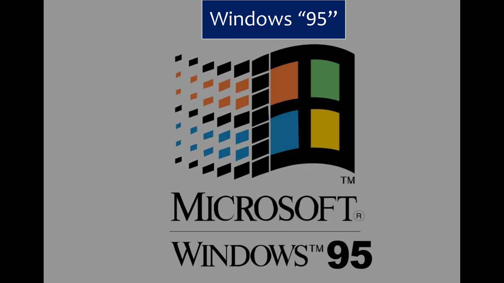 Windows “95”
 