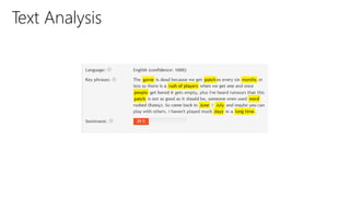 Text Analysis
 