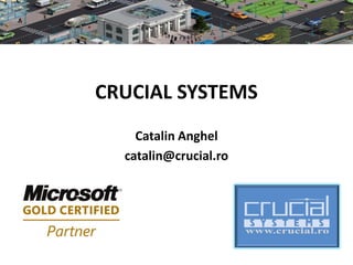 CRUCIAL SYSTEMS
    Catalin Anghel
  catalin@crucial.ro
 