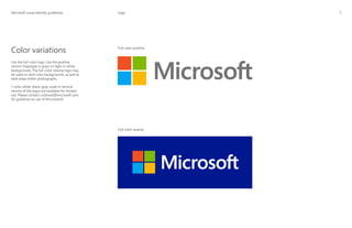 Comprehensive Microsoft Visual Identity Guidelines for Brand ...