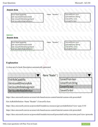 latest AZ-104 Exam Questions and Answers | PDF