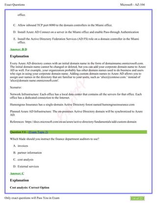 latest AZ-104 Exam Questions and Answers | PDF