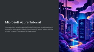 Microsoft-Azure-Tutorial with cloud fundamental and azure service | PPTX