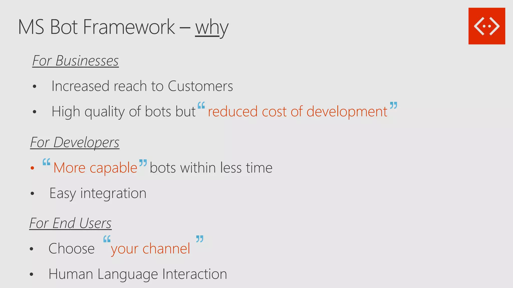 Getting started with microsoft bot framework ppt