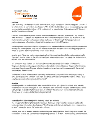 Microsoft Customer Evidence