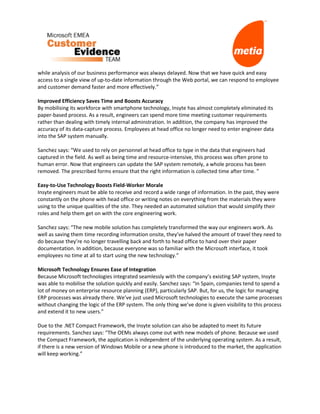 Microsoft Customer Evidence