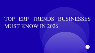 Top ERP Trends in 2026 | Microsoft Dynamics 365 Business Central ...