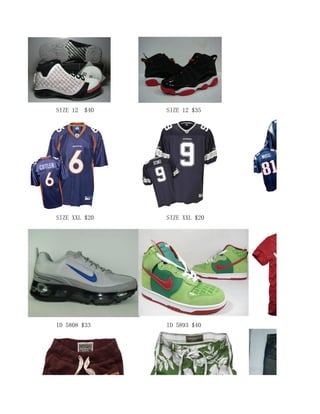 nike jordan shoes and brand clothes