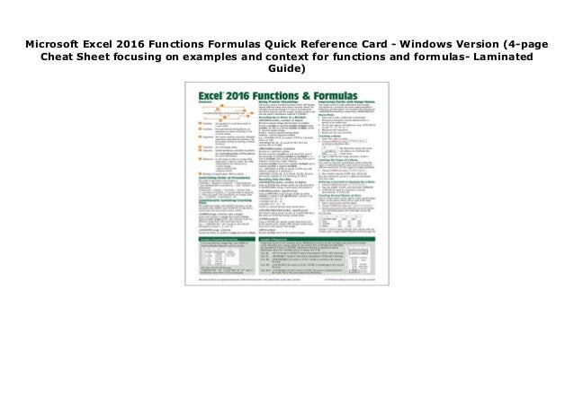 Microsoft excel functions and formulas 4e pdf - Trosdm