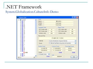 Microsoft .NET Development Platform Internationalization | PPT