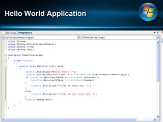 Hello World Application
