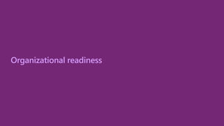 Organizational readiness
 
