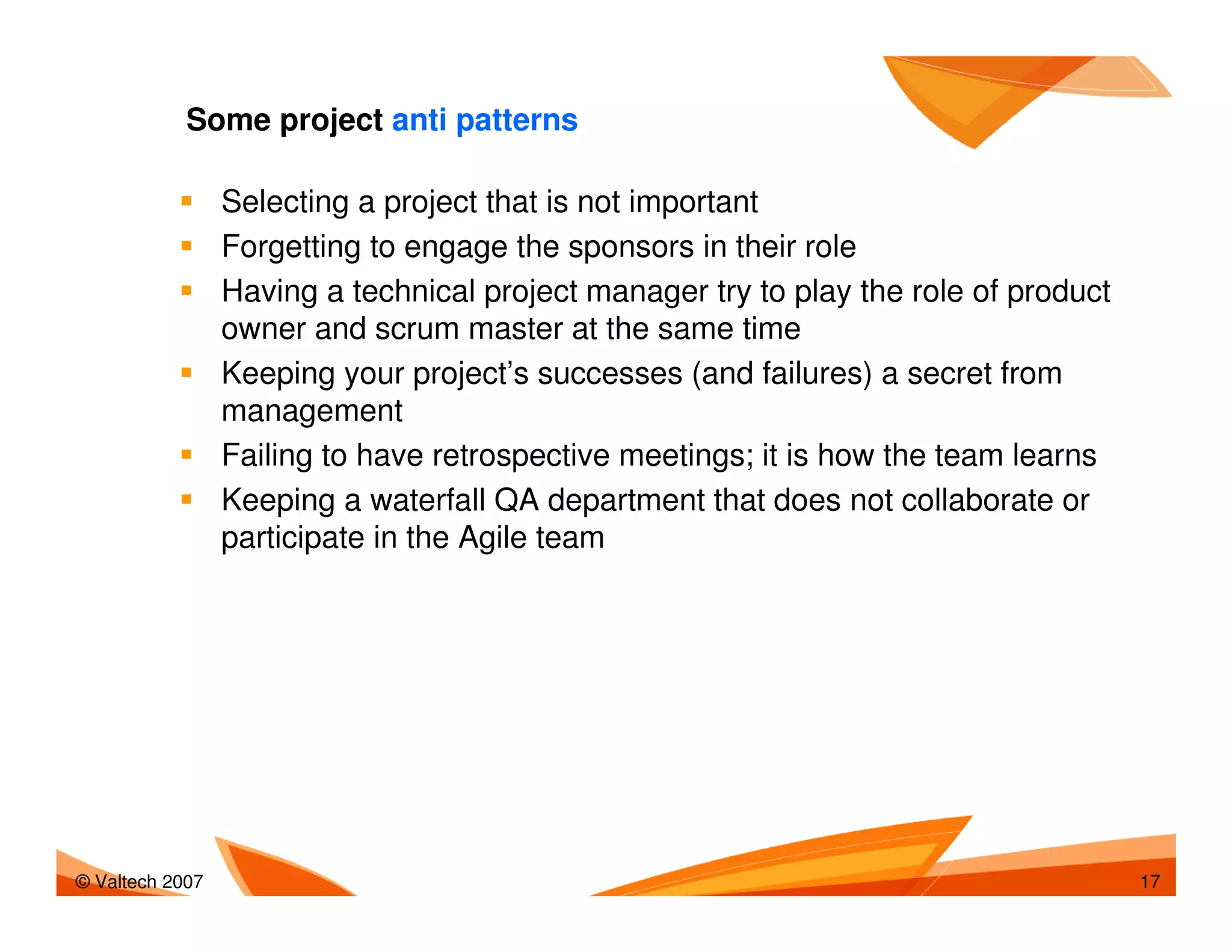 Agile Adoption Patterns And Antipatterns