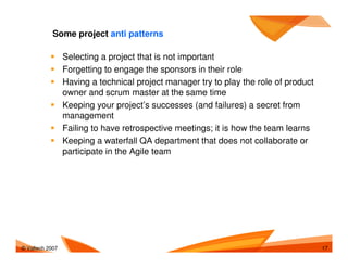 Agile Adoption Patterns And Antipatterns