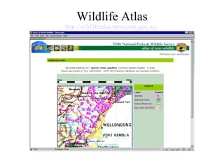 Wildlife Atlas http://wildlifeatlas.npws.nsw.gov.au/   