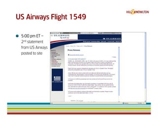 Us Airways 1549 & Digital Crisis Management