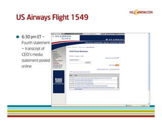 Us Airways 1549 & Digital Crisis Management