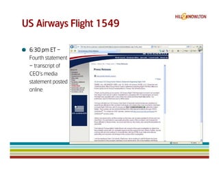 Us Airways 1549 & Digital Crisis Management