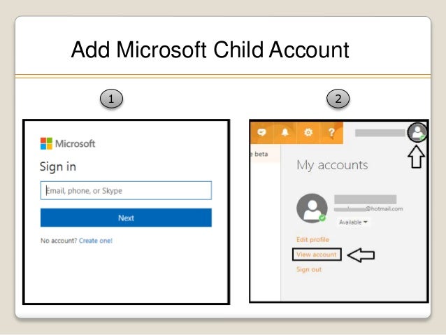 create microsoft child account without email