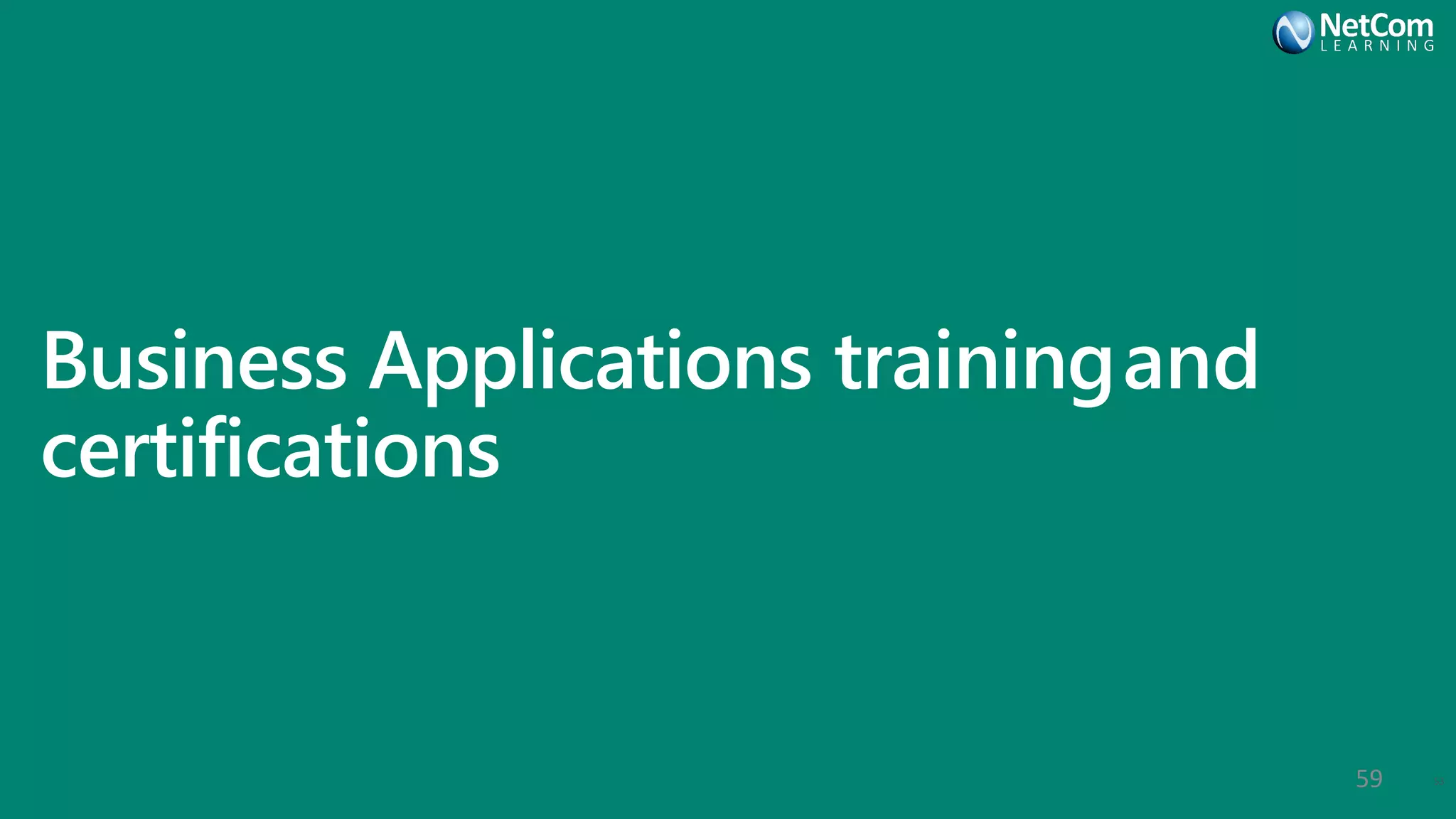 Business Applications trainingand
certifications
5359
 