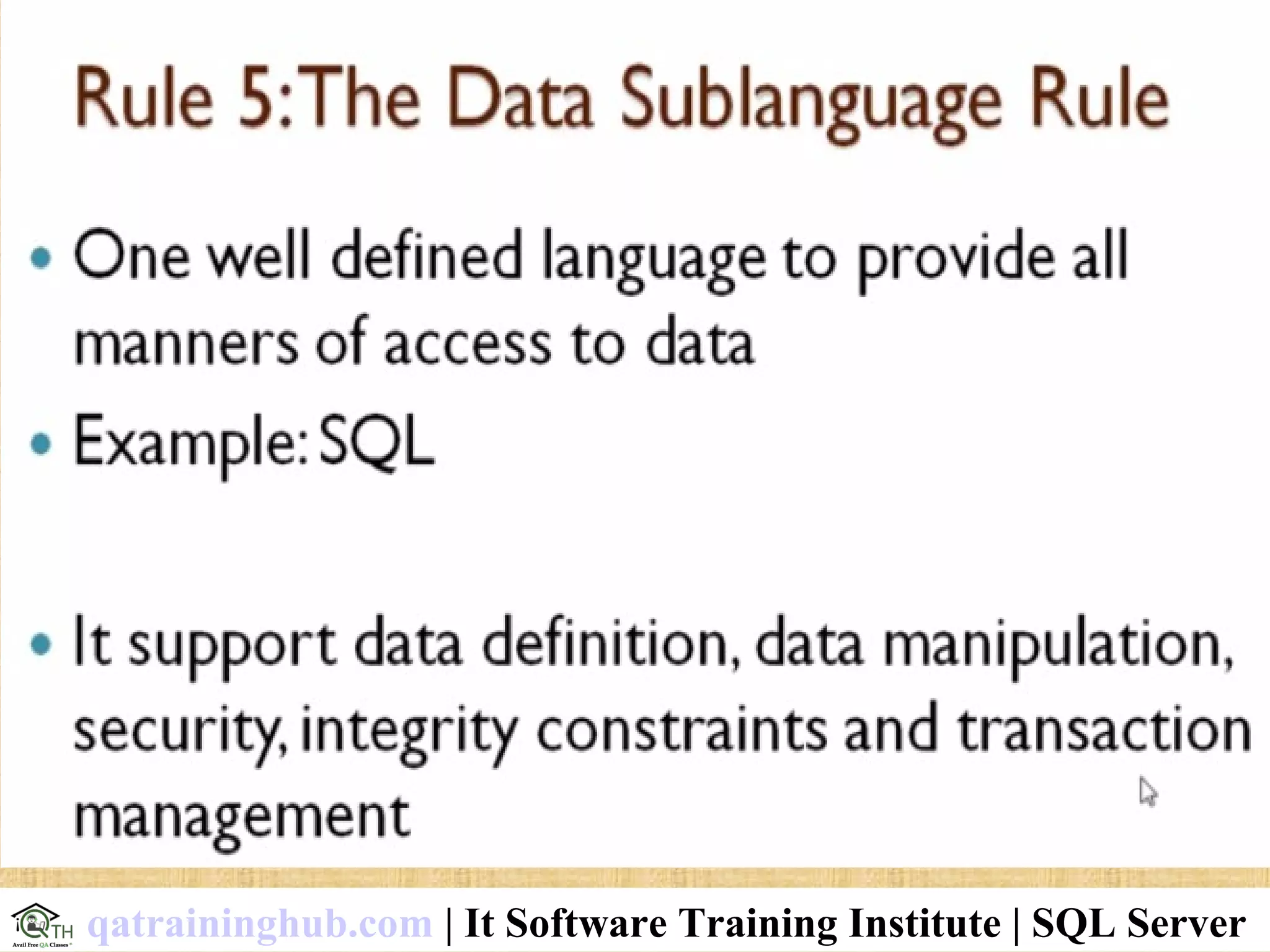 qatraininghub.com | It Software Training Institute | SQL Server
 