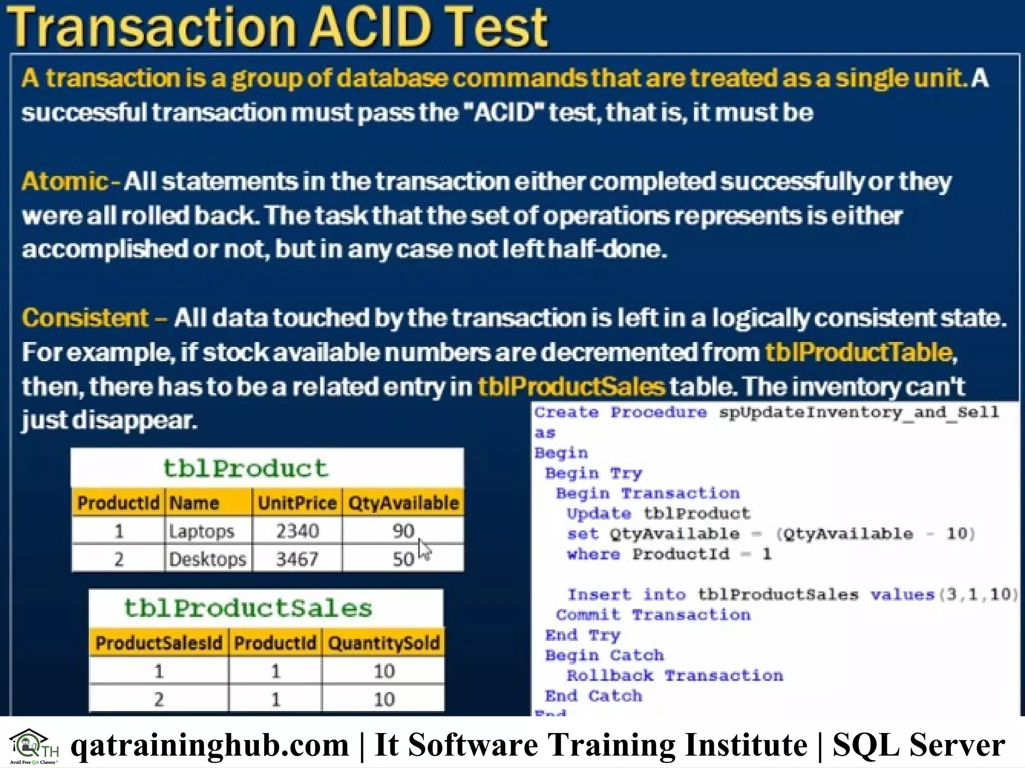 qatraininghub.com | It Software Training Institute | SQL Server
 