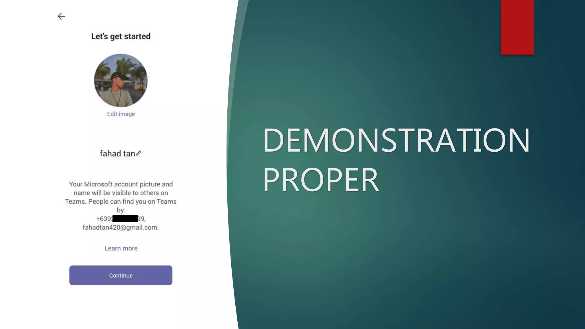 DEMONSTRATION
PROPER
 