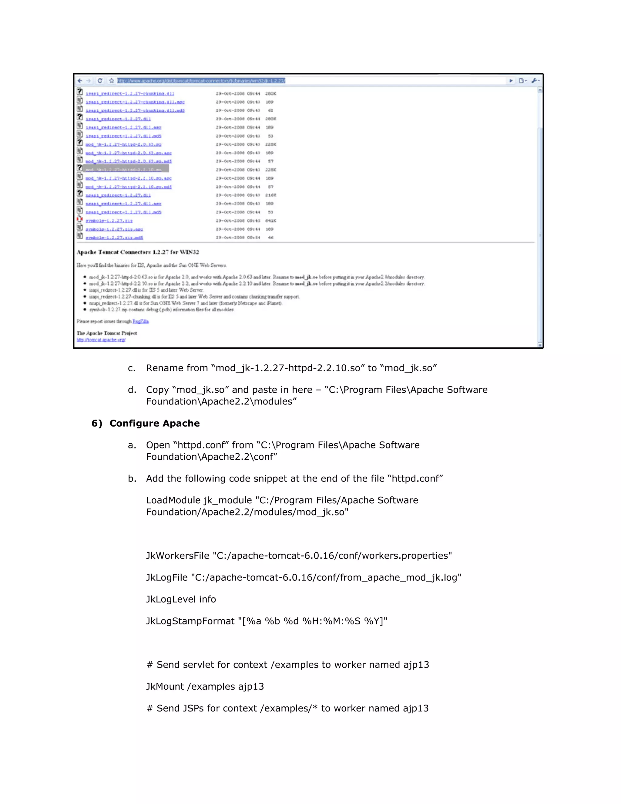 Integrating Tomcat And Apache On Windows
