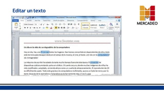 Editar un texto
 