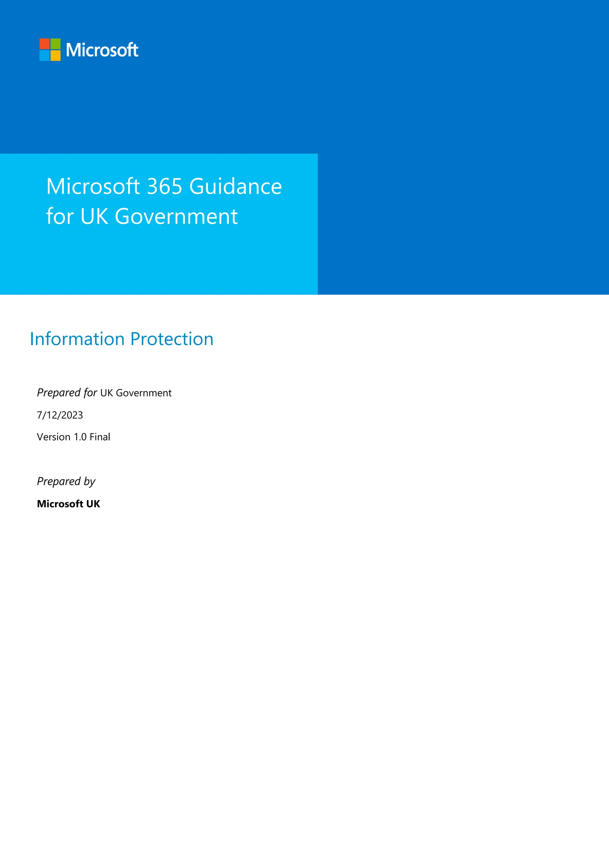Uk Protection Include Microsoft 365 Guidance for UK Government Information Protection - 1.0.pdf