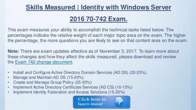 70-742 100% Correct Answers