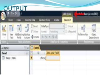 Microsoft access | PPTX