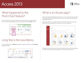 Quickstart Microsoft access 2013 Slide 4
